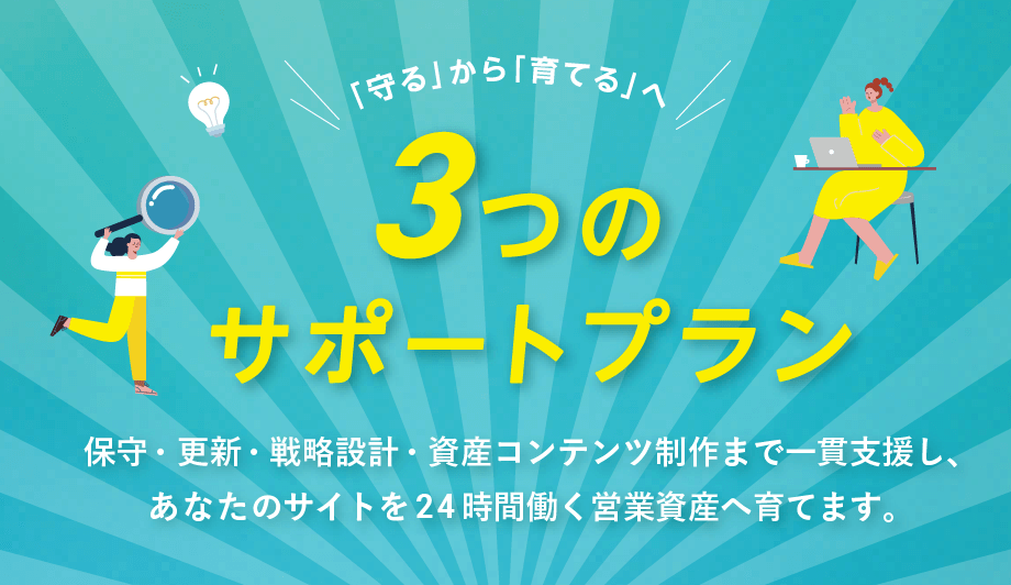 3つのサポートプラン