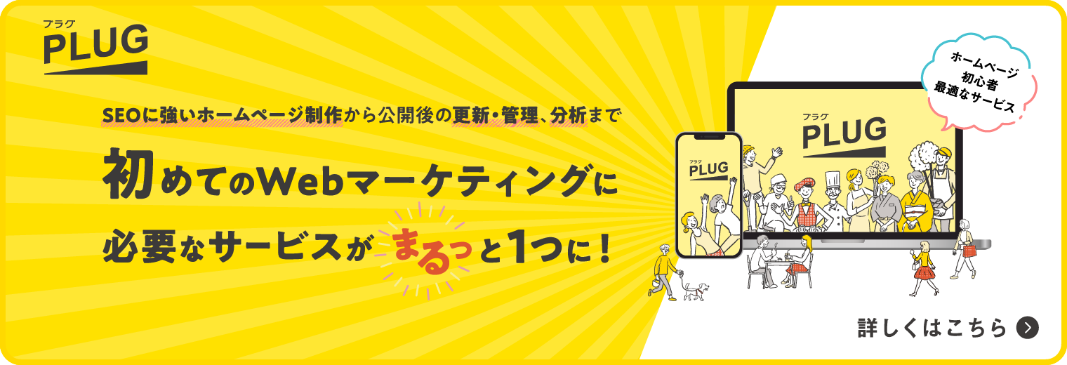 ホームページ制作・WebマーケティングならPLUG＿バナー