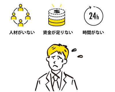 経営資源が「3なし」状態