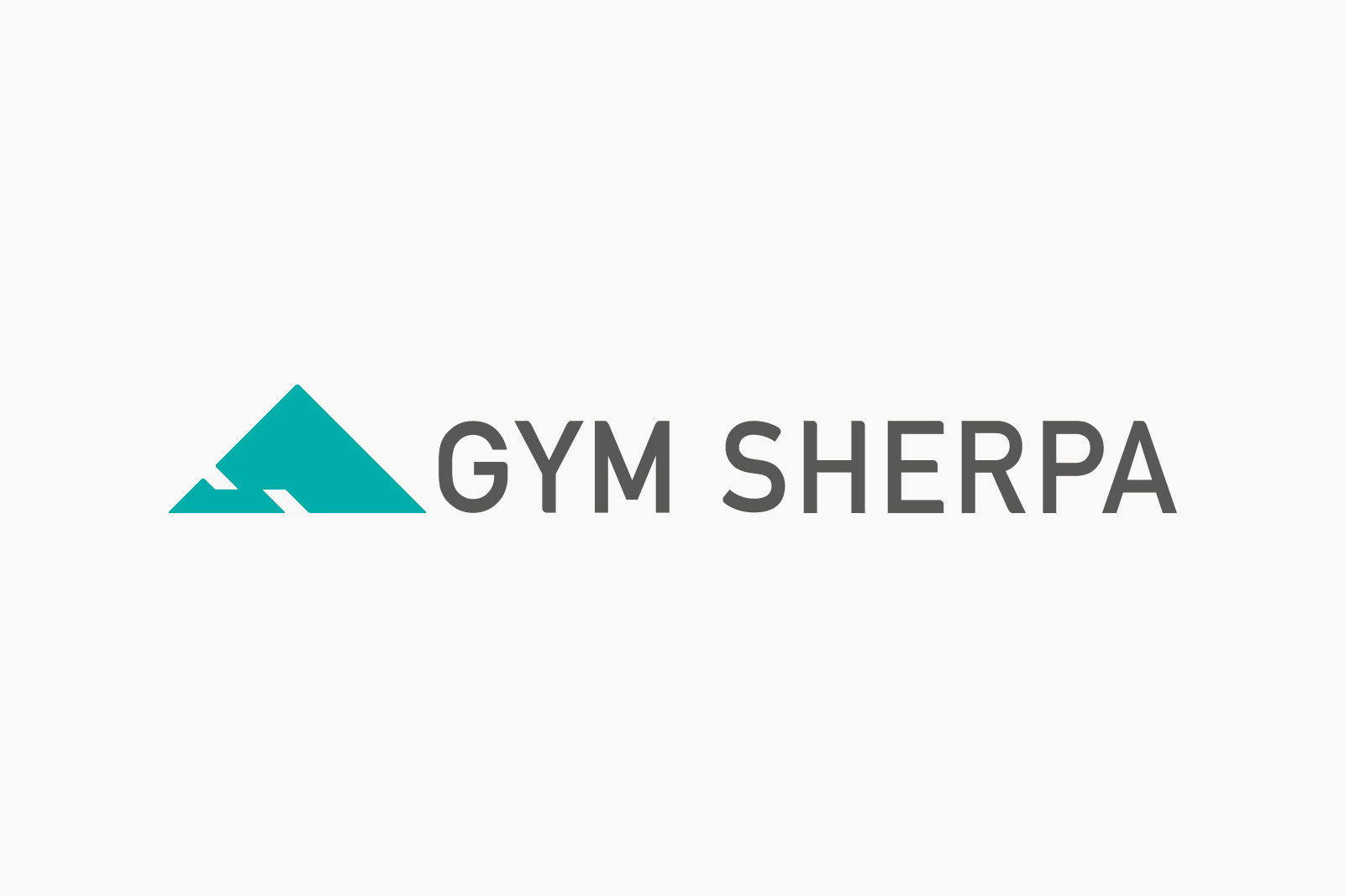 GYM SHERPAのロゴマークとブランド名の組み合わせデザイン