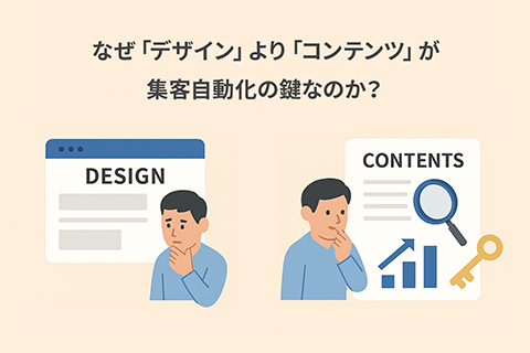 なぜ「デザイン」より「コンテンツ」が集客自動化の鍵なのか？