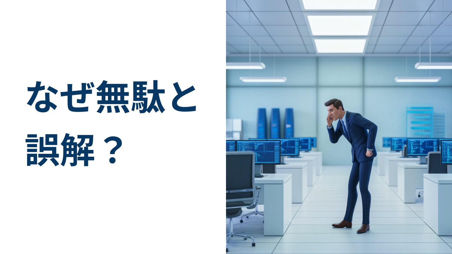 Web保守が無駄だと誤解している経営者のイメージイラスト