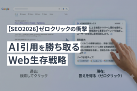 【SEO2026】ゼロクリックの衝撃｜AI引用を勝ち取るWeb生存戦略のアイキャッチ