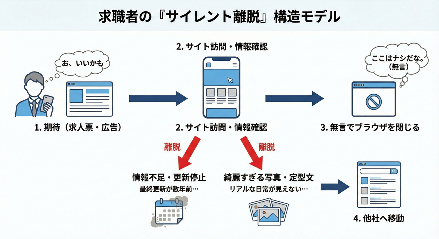 求職者の『サイレント離脱』構造モデル